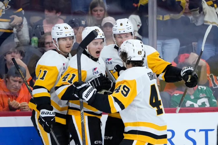 Malkin Scores, Silovs Stops 19 Shots As Penguins Pile On In 7-0 Win Over Flyers In Teams' Opener
